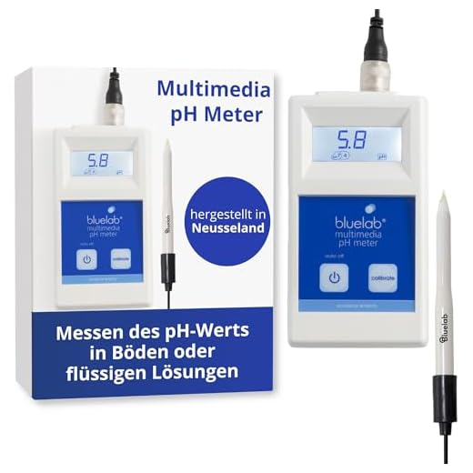 Bluelab METMULTI Multimedia PH-Meter - Digitales Handmessgerät für hydroponische Nährstoffe und Boden PH-Meter zur Messung der PH-Werte in Nährstofflösungen und Boden