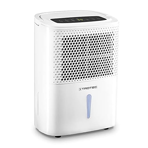 TROTEC Raumentfeuchter elektrisch TTK 26 E – Leistung 10 L/Tag – Fläche 15 m² / 37 m³ – Entfeuchtungsgerät mit Autoabschaltung