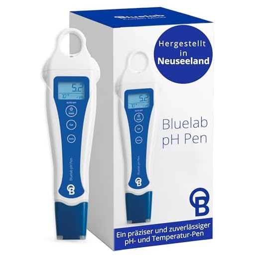 Bluelab pH Pen - Genau bis ±0,1 pH, langlebig, wasserdicht, schwimmfähig, schnell, stabil, Doppelsonde, Temp.-Kompensation, leicht kalibrierbar – Hergestellt in Neuseeland