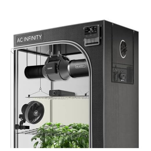 AC Infinity Advance Grow System 2x4, 2-Pflanzen-Kit, WiFi-Integrated Grow Tent Kit, automatisierte Belüftung, Zirkulation, Zeitplan Vollspektrum Samsung LM301H LED wachsen Licht, 2000D Mylar Zelt