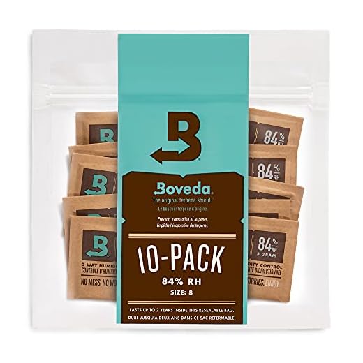 Boveda für Musikinstrumente | 2-Wege-Feuchtigkeitskontrolle mit 84% relativer Feuchtigkeit für Blätter von Holzblasinstrumenten | Größe 8 für einsatzbereite Ersatzblätter bei Auftritten | 10 Stück