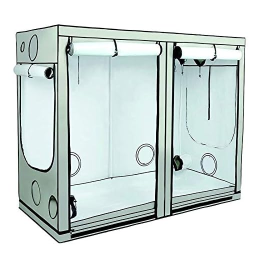 Growboxen Homebox Ambient R240+ (240x120x220cm, Weiß, Metallrahmen, Reißverschluss)