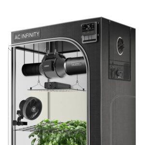 AC Infinity Advance Grow System 3x3, 3-Pflanzen-Kit, WiFi-Integrated Grow Tent Kit, automatisierte Belüftung, Zirkulation, Zeitplan Full Spectrum Samsung LM301H LED Grow Light,...