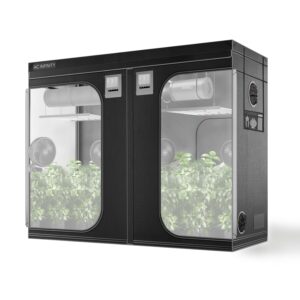AC Infinity CLOUDLAB 894 Advance Growzelt, 20 x 10 cm mit dickeren 2,5 cm Stangen mit höherer Dichte 2000D DiamantMylarLeinwand, ControllerHalterung für Hydrokulturen im...