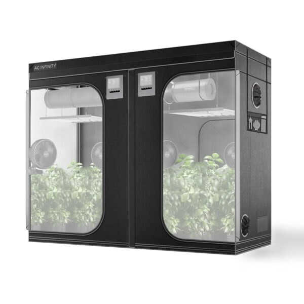AC Infinity CLOUDLAB 894 Advance Growzelt, 20 x 10 cm mit dickeren 2,5 cm Stangen mit höherer Dichte 2000D DiamantMylarLeinwand, ControllerHalterung für Hydrokulturen im...