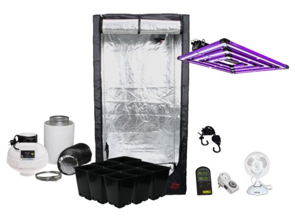 DiamondBox SL100 100x100x200 cm Growbox Set LED Lumatek ATS300W PRO DiamondBox SL100 100x100x200 cm Growbox Set LED Lumatek ATS300W PRO