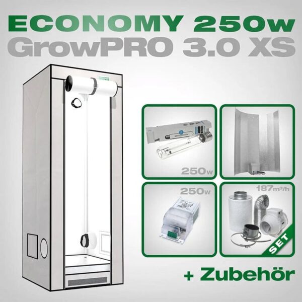 Growbox GrowPRO XS, Grow Set 250W Economy Growbox GrowPRO XS, Grow Set 250W Economy