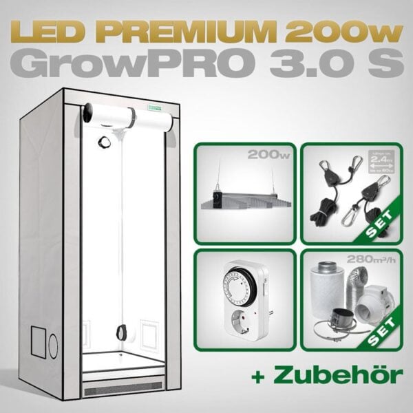 GrowPRO 3.0 S LED Grow Set + 1x EVO 3-80 1.5 GrowPRO 3.0 S LED Grow Set + 1x EVO 3-80 1.5
