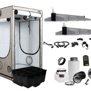 Homebox 120x120x220 cm Growbox Set LED 2x Sanlight EVO 4-120 1.5 265W