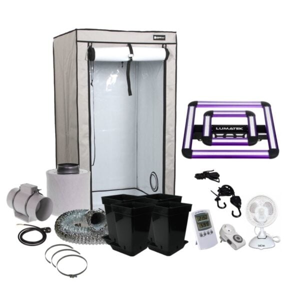 Homebox 60x60x160 cm Growbox Set LED Lumatek ATS200W PRO