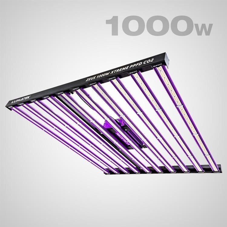 Lumatek ZEUS 1000W Xtreme PPFD CO2 LED Growlampe | Vollspektrum 2925 µmol/s für 1,5m x 1,5m Anbaufläche