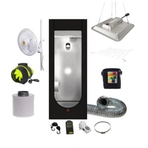 Secret Jardin 60x60x160 cm 3 Pflanzen Basic Growset LED Greenception GC Pure 80W