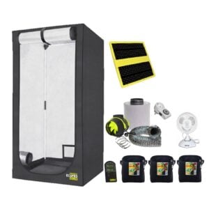 Secret Jardin 80x80x180 cm LED Growbox Set 3 Pflanzen LEDMAXECO 300W