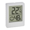 TFA Dostmann Digitales Mini Thermo-Hygrometer, 30.5039.02, Raumthermometer, Temperatur und Luftfeuchtigkeitsmessgerät, mit Smiley Komfortzonen, weiß (1)