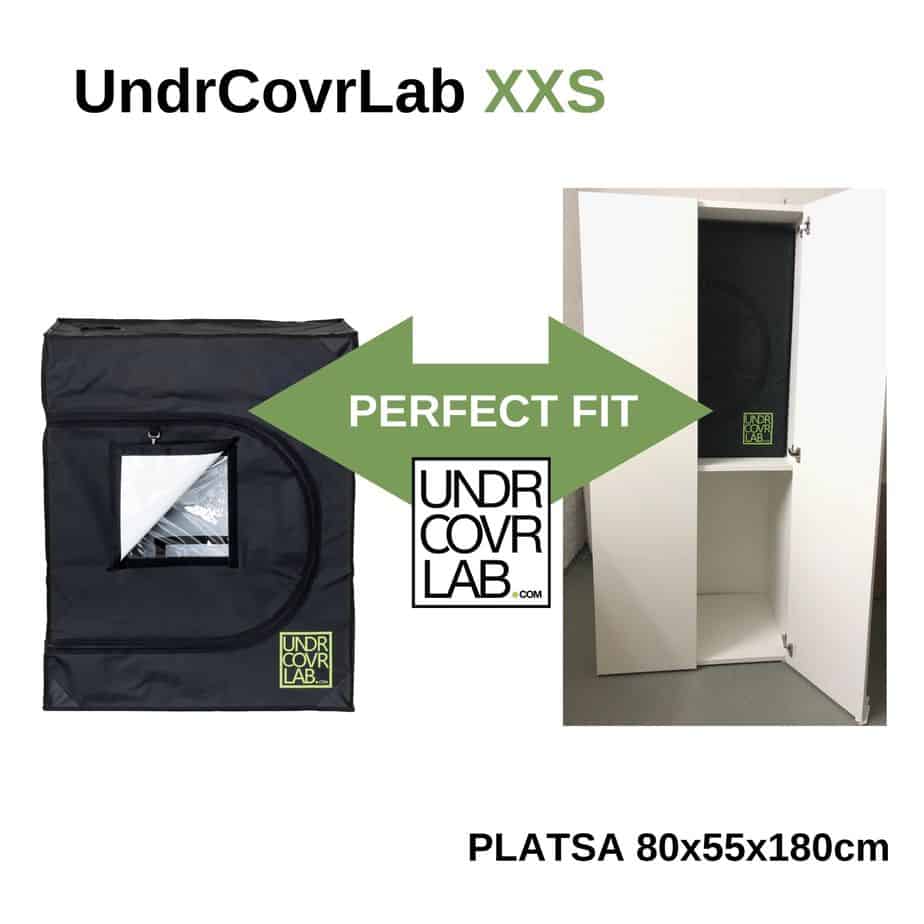 UndrCovrLab XXS | Micro Growbox im Schrankformat | Growzelt 73x38x89cm Produktfoto